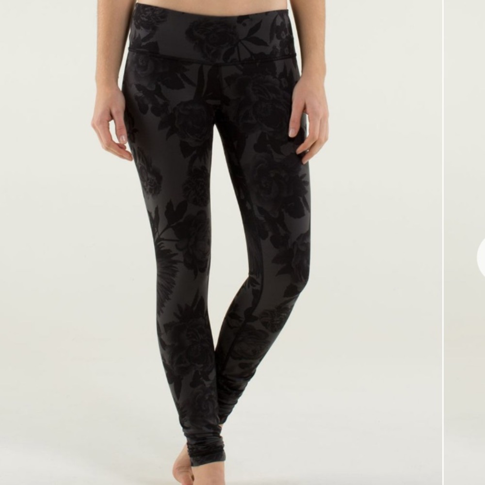 Lululemon Wunder Under Pant Bloom Black Soot 10